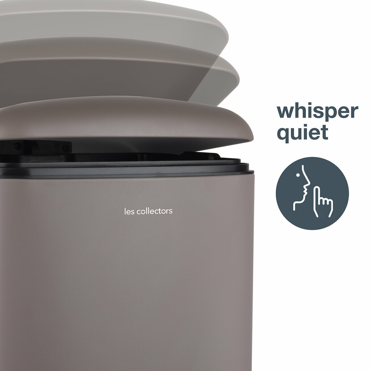 Cos de gunoi cu pedala, Les Collectors, N883, 40 litri, 1 compartiment, taupe