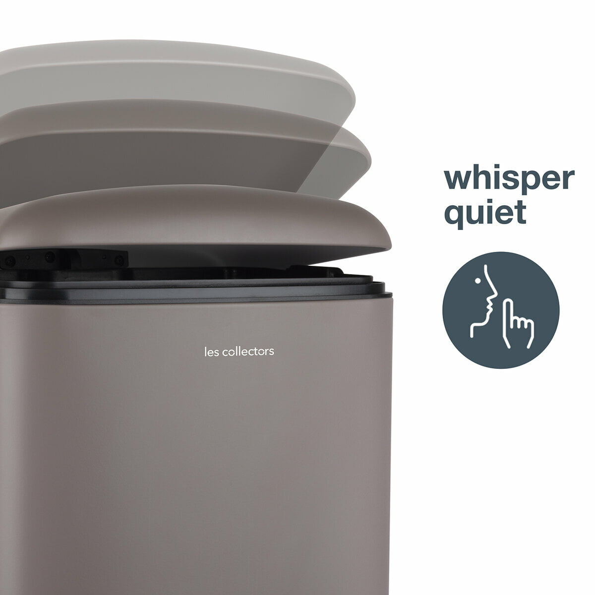 Cos de gunoi cu pedala, Les Collectors, N719, 30 litri, 1 compartiment, taupe