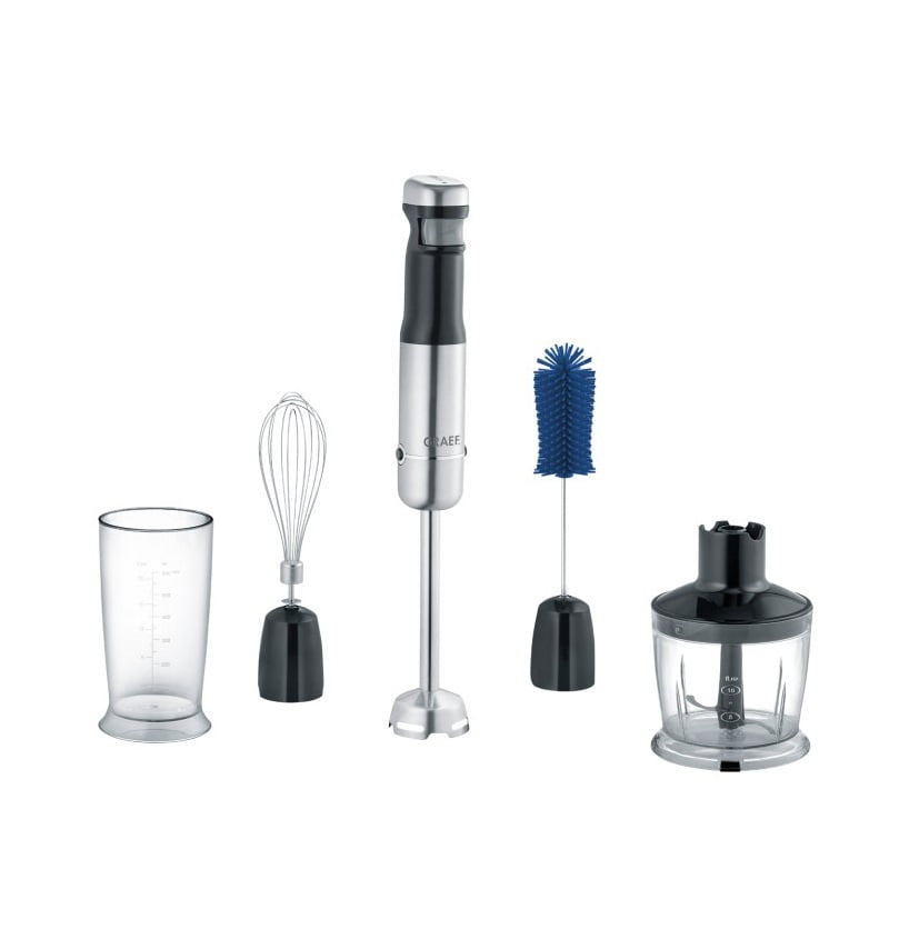 Blender de mana si accesorii, Graef, HB802, 200 W, inox