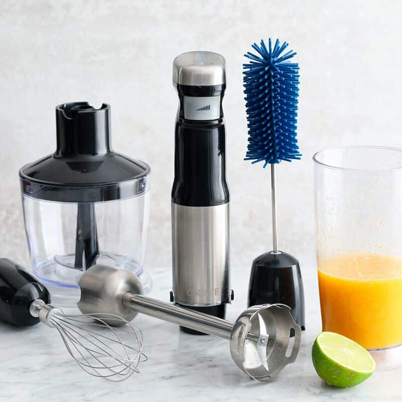 Blender de mana si accesorii, Graef, HB802, 200 W, inox