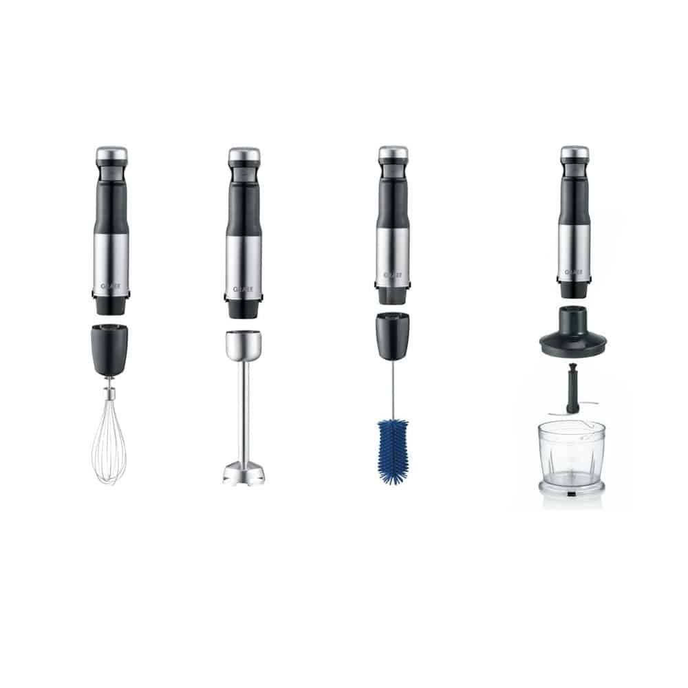 Blender de mana si accesorii, Graef, HB802, 200 W, inox