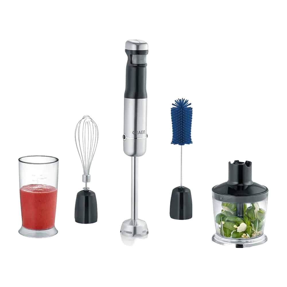 Blender de mana si accesorii, Graef, HB802, 200 W, inox
