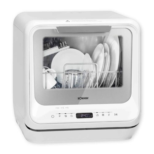 Mini masina de spalat vase, Bomann, TSG5701, 1 set, 42 cm, alb