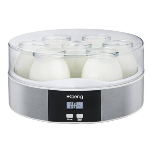 Aparat de facut iaurt, H.Koenig, ELY70, 7x160 ml, 15 W, inox