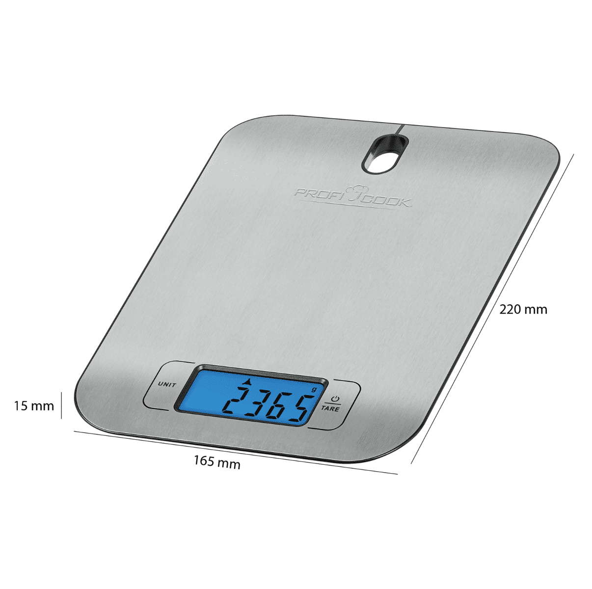 Set mixer cu bol si cantar de bucatarie, ProfiCook, PC-KM1222, 5 litri, 1200 W, inox