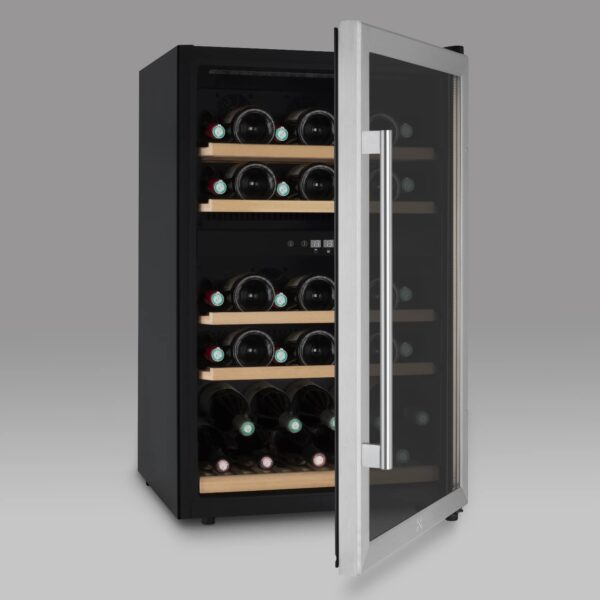 Racitor de vinuri Dual Zone, 53 sticle, LES PETITS CHAMPS, CAVCD53, inox