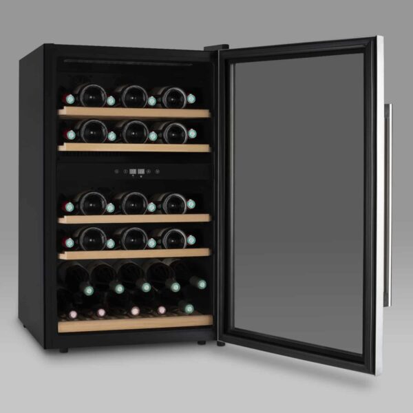 Racitor de vinuri Dual Zone, 53 sticle, LES PETITS CHAMPS, CAVCD53, inox