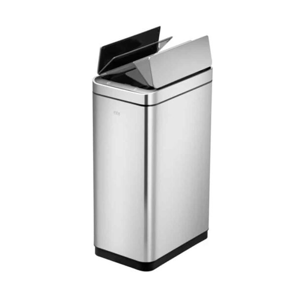 Cos de gunoi cu senzor, EKO, Phantom, 20+20 litri, 2 compartimente, inox