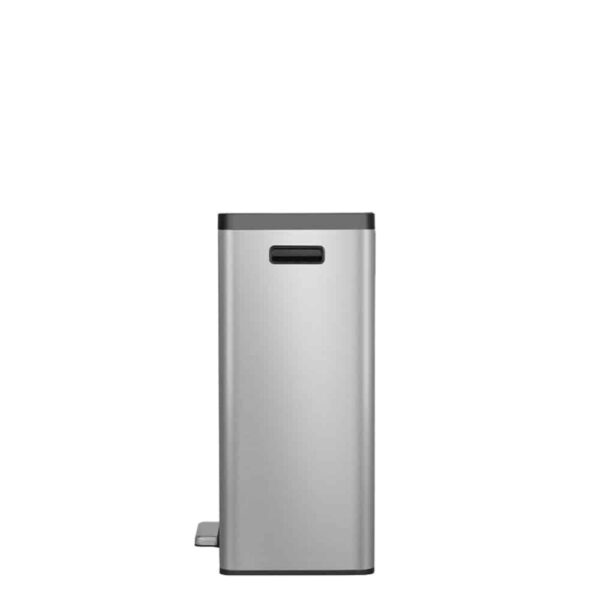 Cos de gunoi cu pedala, EKO, Ecocasa II Recycling, 30+30 litri, 2 compartimente, inox