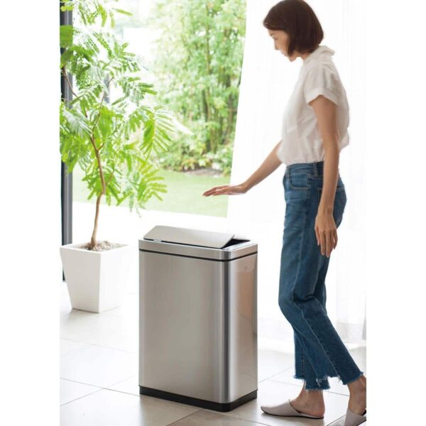 Cos de gunoi cu senzor, EKO, Phantom, 45 litri, 1 compartiment, inox