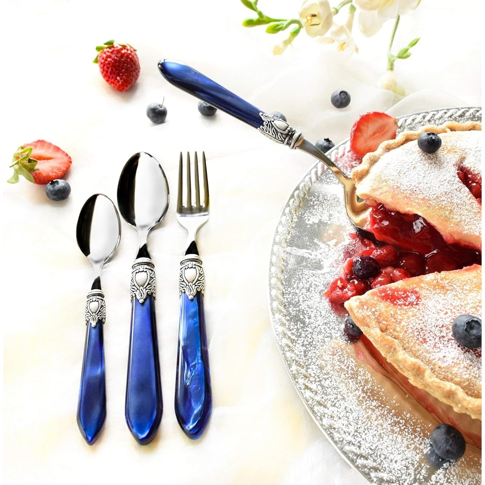 Set 24 tacamuri, Casa Bugatti – Oxford Old-silver, albastru_5