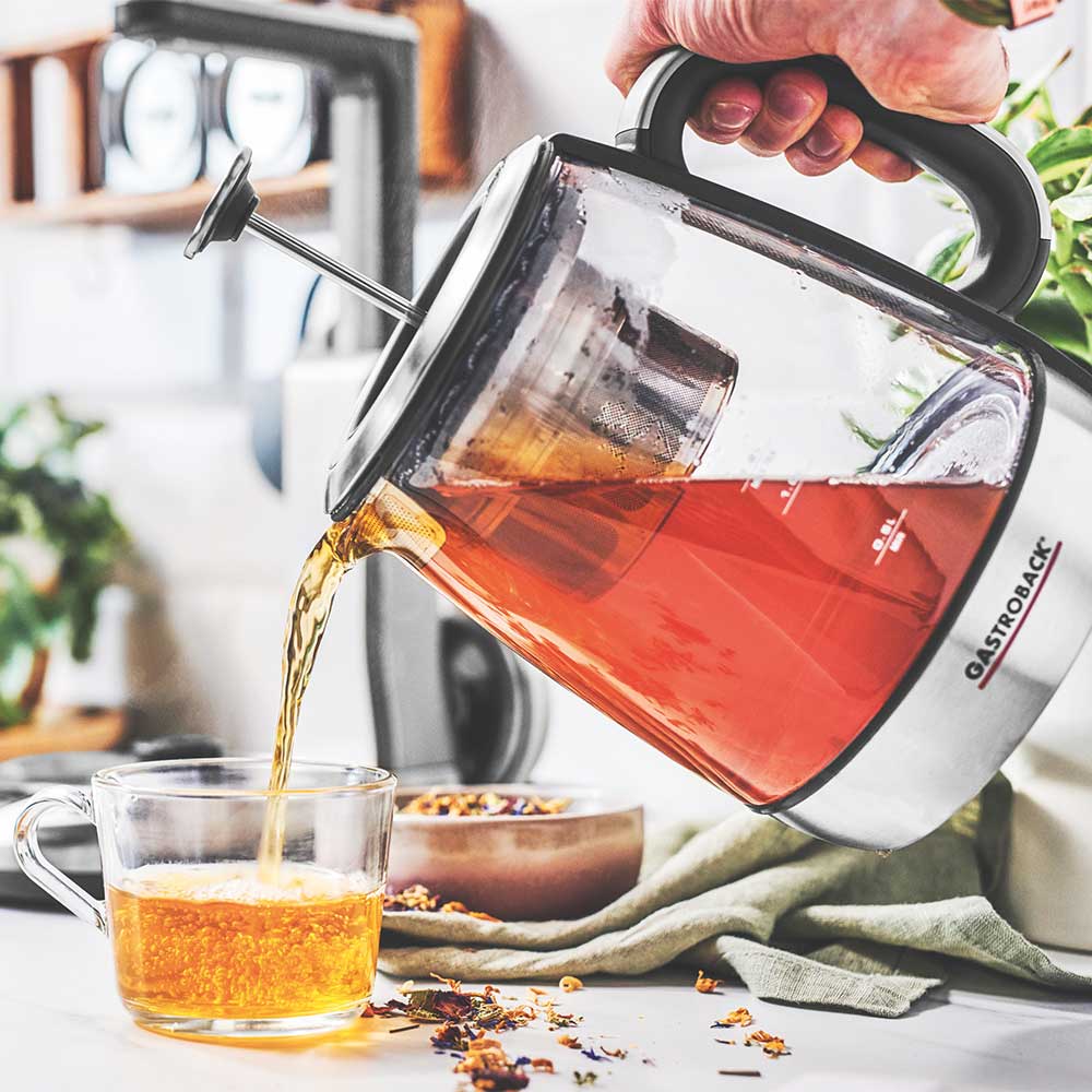 Fierbator apa cu infuzor, Gastroback, Advanced Plus, 1.5 litri, 2000 W, inox