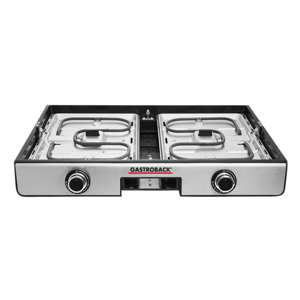 Gratar electric 2in1, Gastroback, Grill Plancha & BBQ, 2000 W, inox
