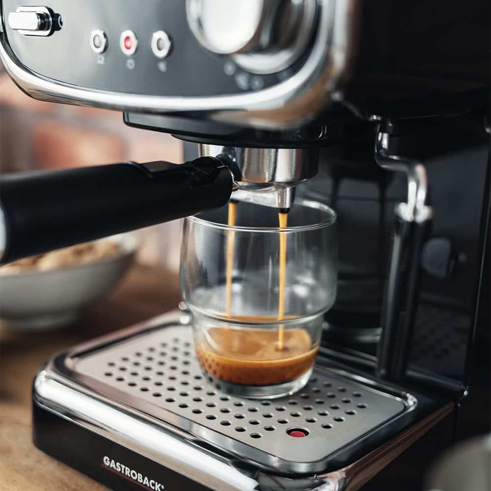 Espressor manual, Gastroback, Basic, negru