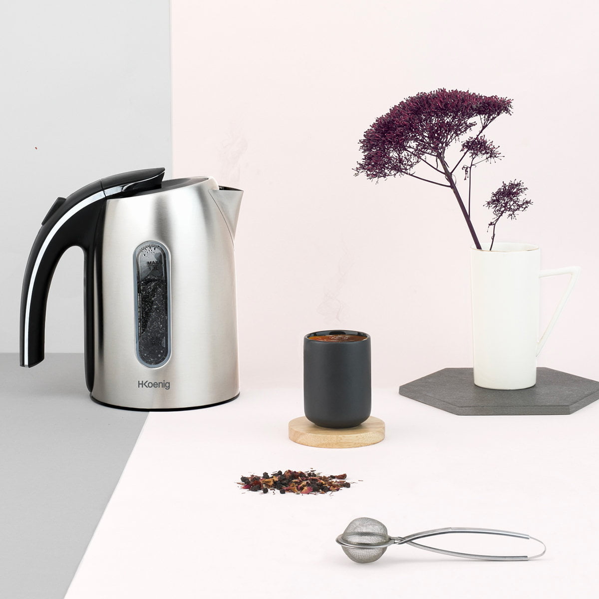 Fierbator apa, H.Koenig, BO17, 1.7 litri, 2200 W, inox