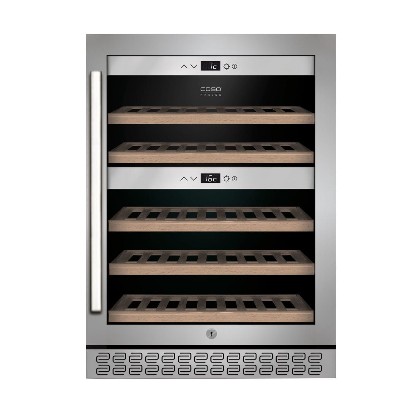 Racitor de vinuri Dual Zone, 40 sticle, Caso Germany, WineChef Pro 40, inox