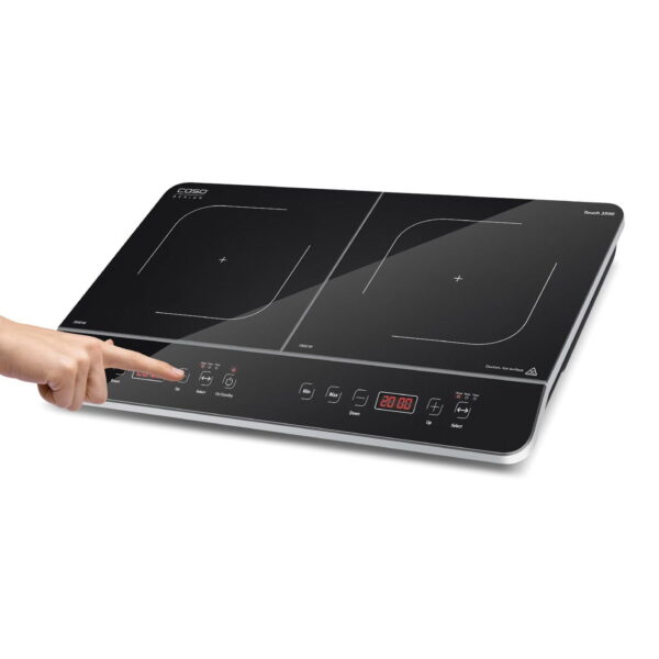 Plita electrica cu inductie, Caso Germany, Design Touch 3500, 2 zone, negru