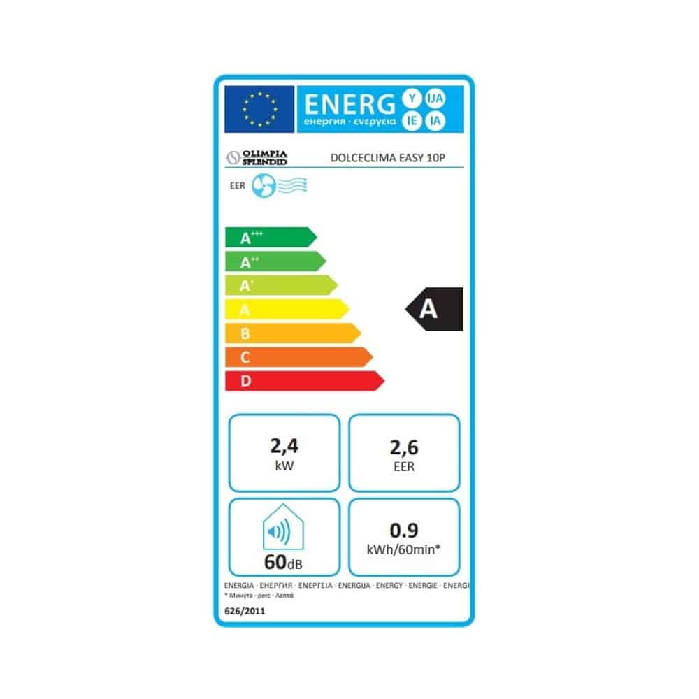 Aparat de aer conditionat portabil, Olimpia Splendid, Dolceclima Easy 10P, 10000 BTU, alb