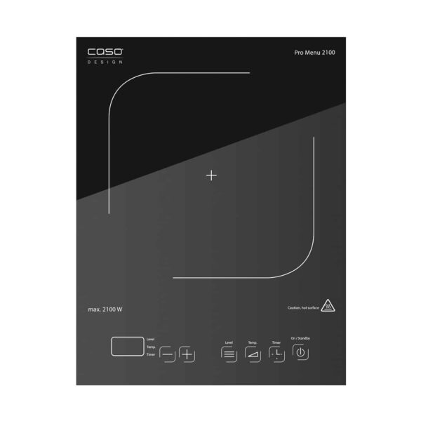 Plita electrica cu inductie, Caso Germany, PRO Menu 2100, 1 zona, negru