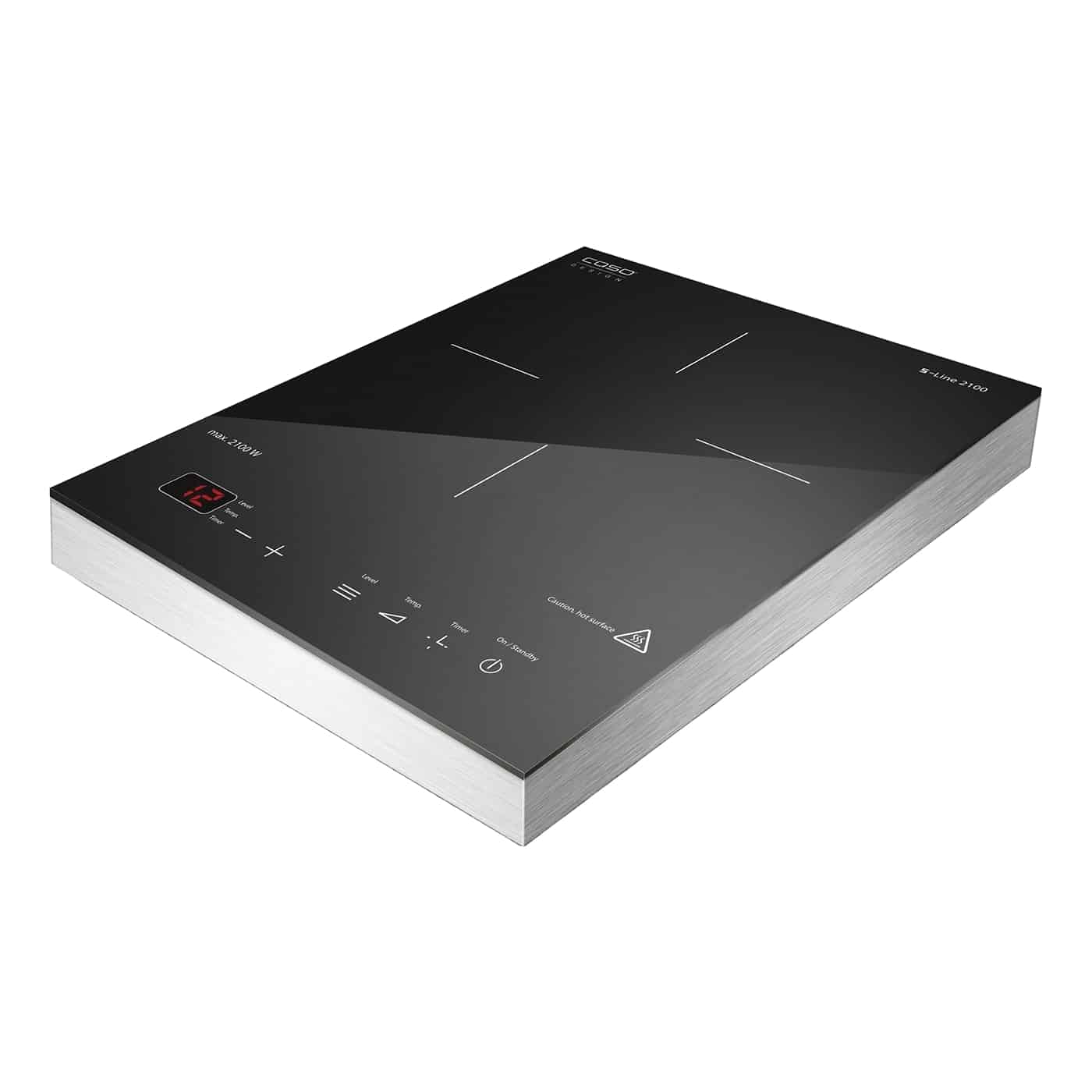 Plita electrica cu inductie, Caso Germany, S-Line 2100, 1 zona, negru