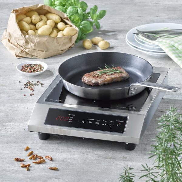 Plita electrica cu inductie, Caso Germany, ProChef 3500, 1 zona, inox