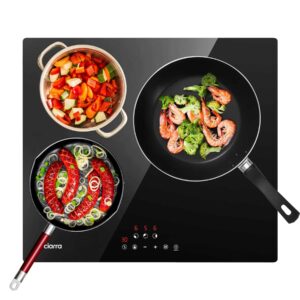 Plita electrica cu inductie incorporabila, Ciarra, CBBIH3-OW, 3 zone, 56 cm, negru