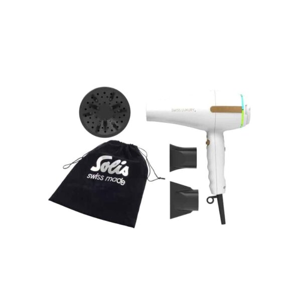 Uscator de par profesional, Solis, Swiss Luxury, 2100 W, alb