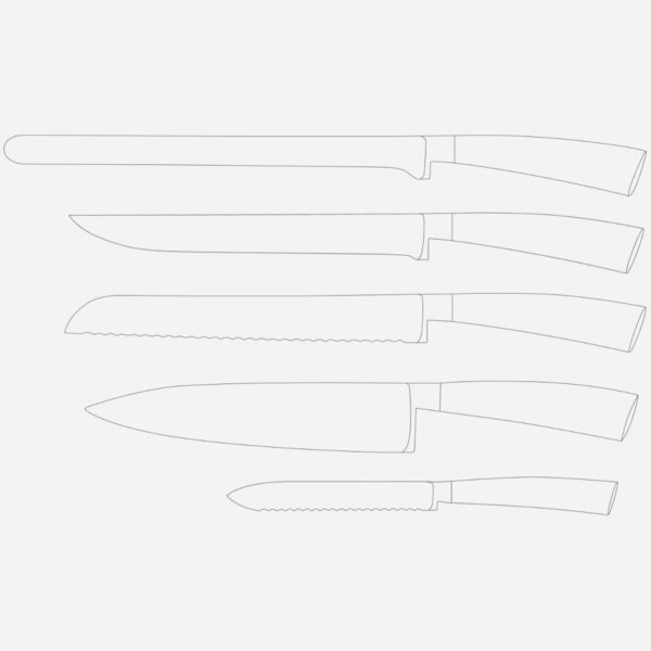 Set 5 cutite, Berkel, Elegance Chef Set