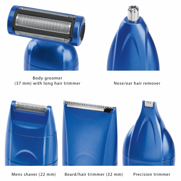 Aparat de ras electric 5in1, ProfiCare - PC-BHT 3015, albastru