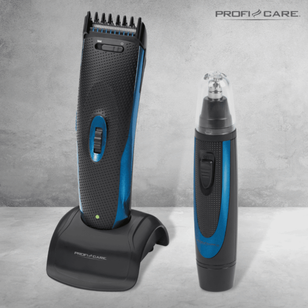 Pachet aparat profesional de tuns/ras si trimmer, ProfiCare - PC-HSM/R 3052, negru/albastru