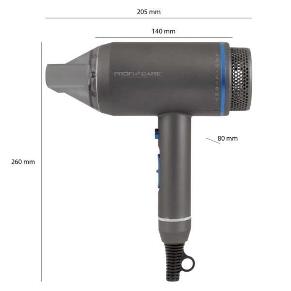 Uscator de par, ProfiCare, PC-HT3082, 1800 W, gri