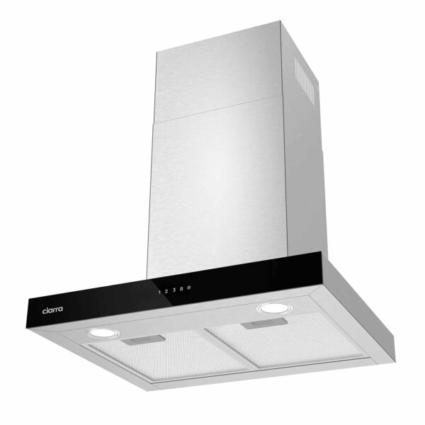 Hota de perete tip T, Ciarra, CBCS6102-OW, 650 m³/h, 60 cm, inox