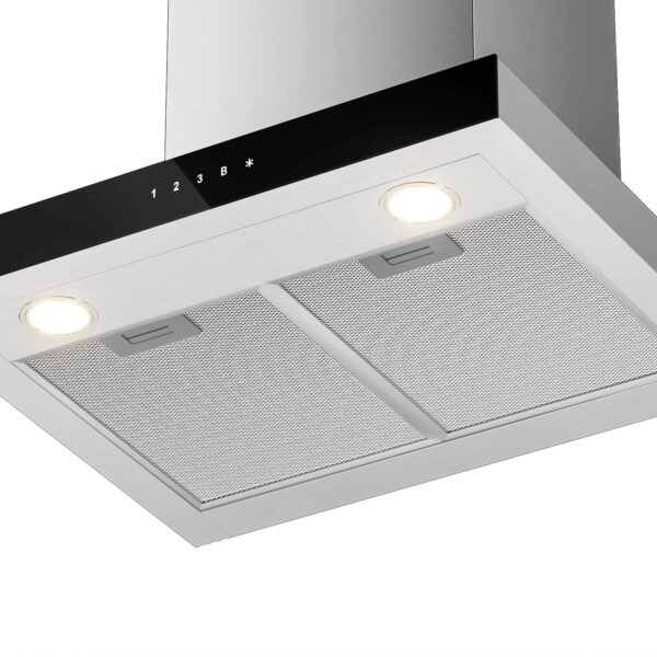 Hota de perete tip T, Ciarra, CBCS6102-OW, 650 m³/h, 60 cm, inox