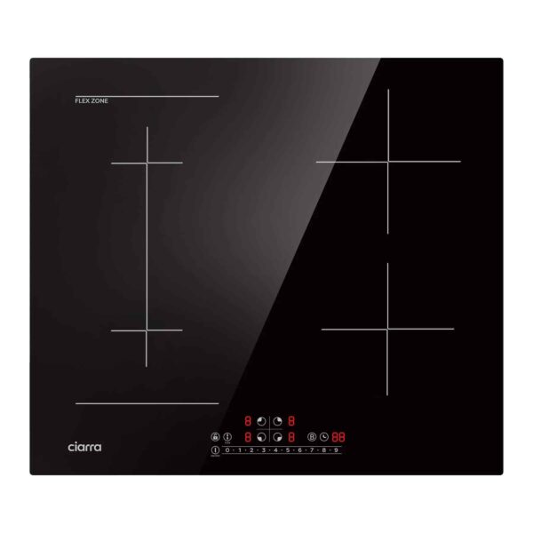 Plita electrica cu inductie incorporabila, Ciarra, CBBIH4BF-OW, 4 zone, 56 cm, negru