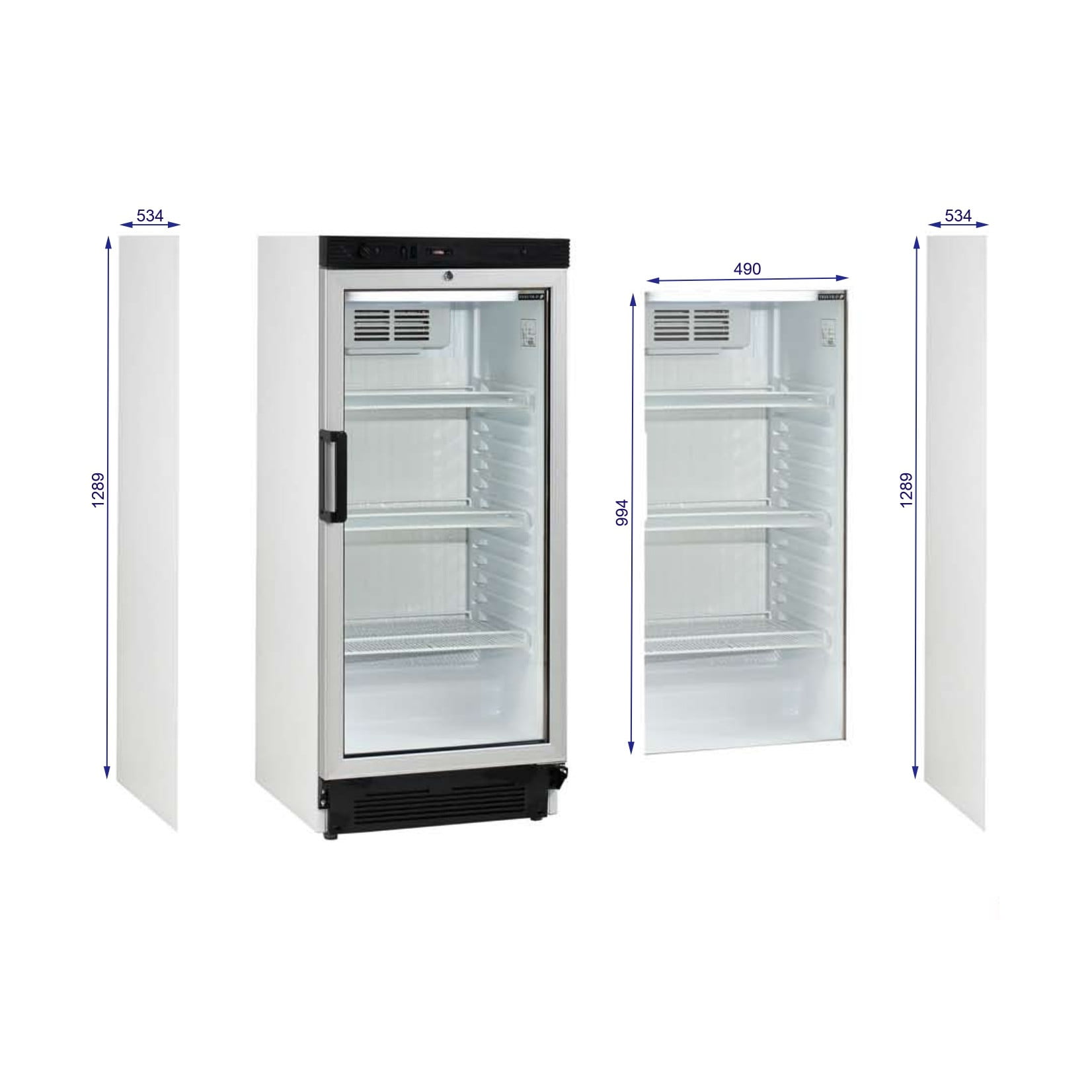 Vitrina frigorifica, TEFCOLD, FS1220, 190 litri, alb