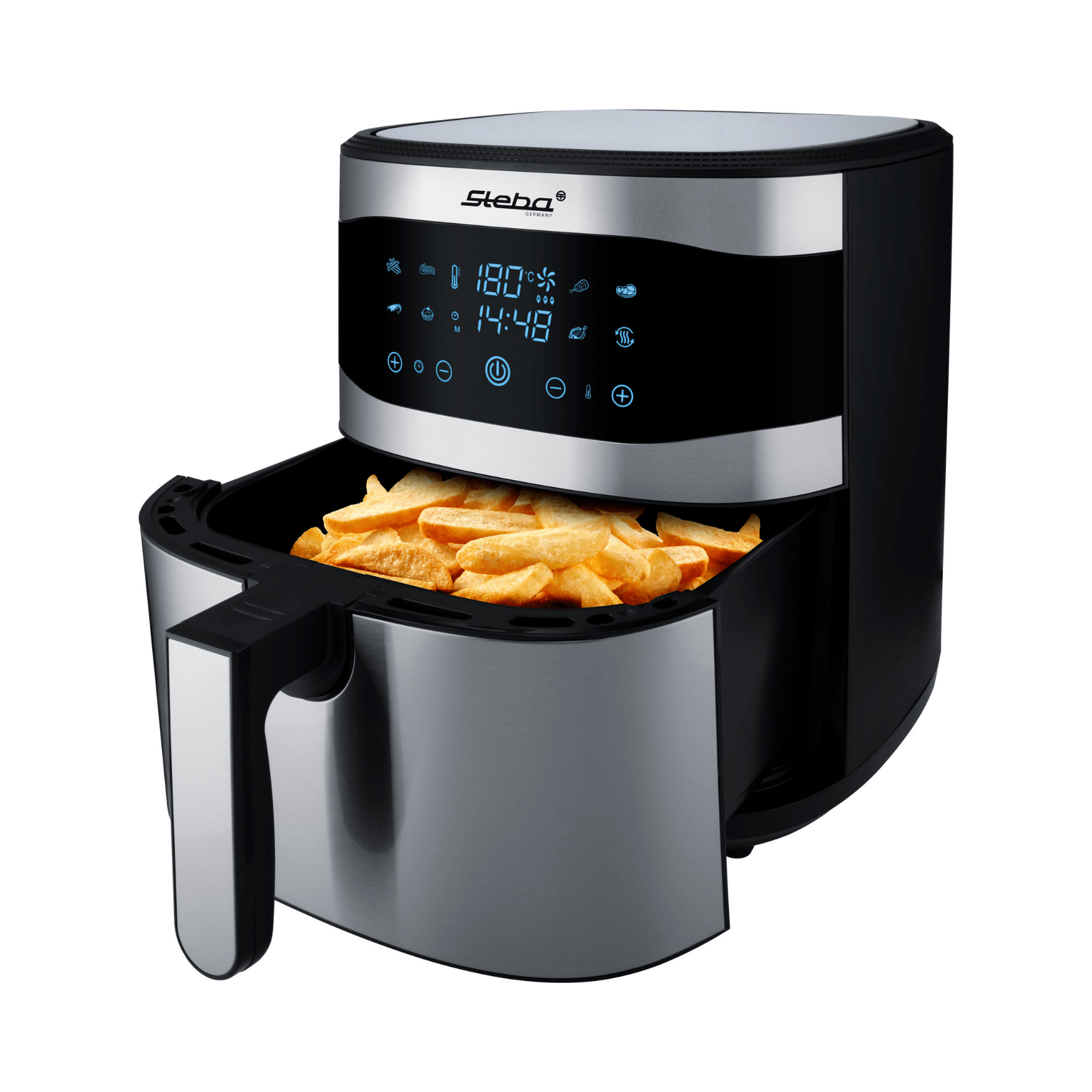 Friteuza cu aer cald Air Fryer, Steba Germany, HF8000, 1800 W, 8 litri, negru