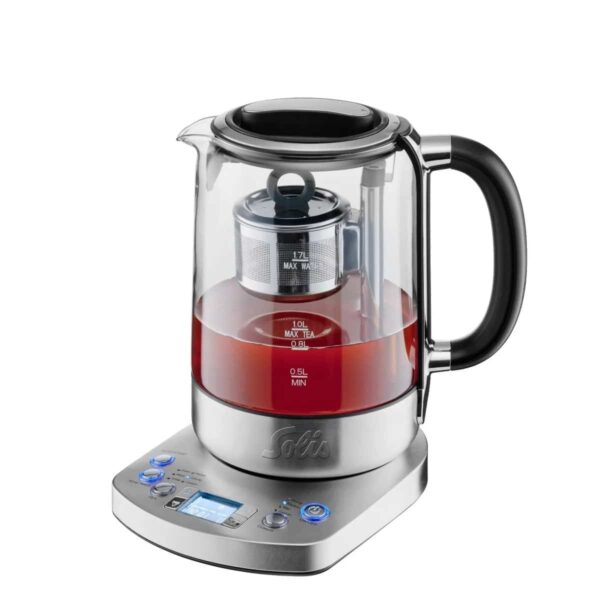 Fierbator apa cu infuzor, Solis, Tea Kettle Automatic, 1.7 litri, 2200 W, inox