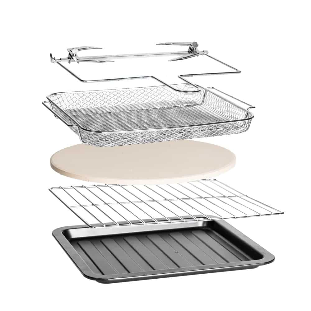 Friteuza cu aer cald Air Fryer, Gastroback, Air Fry&Pizza, 1680 W, 22 litri, negru