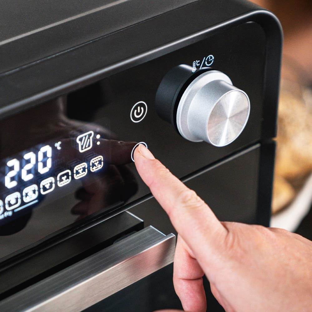 Friteuza cu aer cald Air Fryer, Gastroback, Air Fry&Pizza, 1680 W, 22 litri, negru