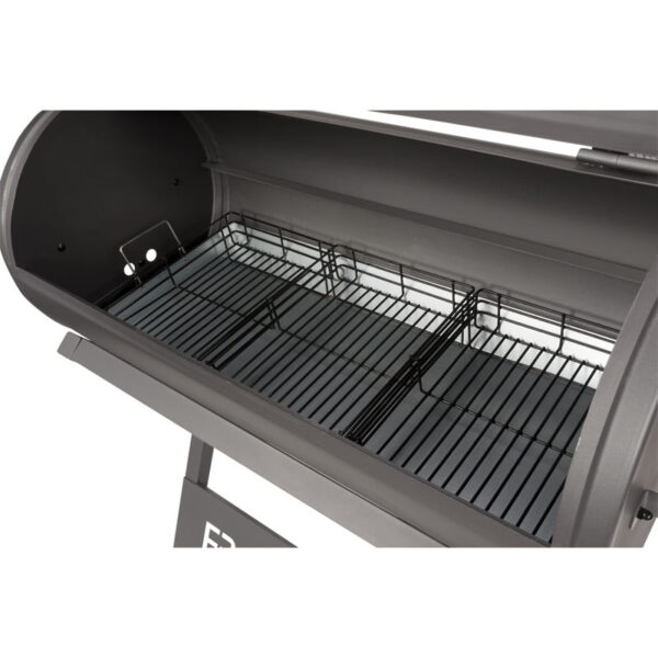Gratar cu carbuni si termometru integrat, Boretti, Barilo 2.0, 87x41 cm, negru