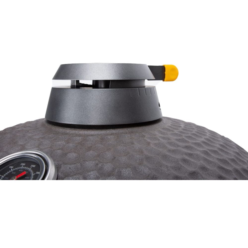 Gratar cu carbuni si termometru integrat Kamado, Boretti, Ceramica Medium, Ø 36 cm, antracit