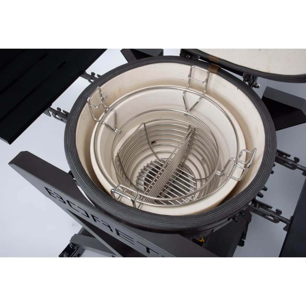 Gratar cu carbuni si termometru integrat Kamado, Boretti, Ceramica Medium, Ø 36 cm, antracit