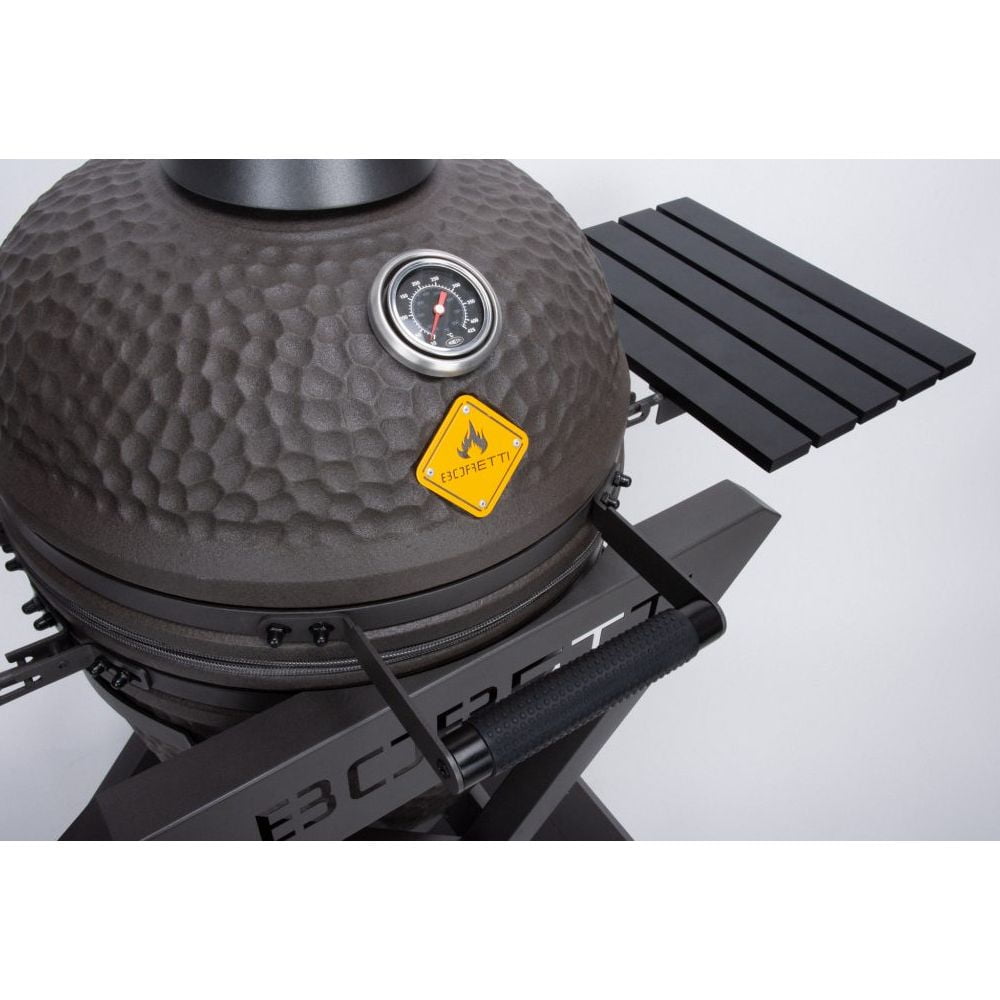 Gratar cu carbuni si termometru integrat Kamado, Boretti, Ceramica Medium, Ø 36 cm, antracit