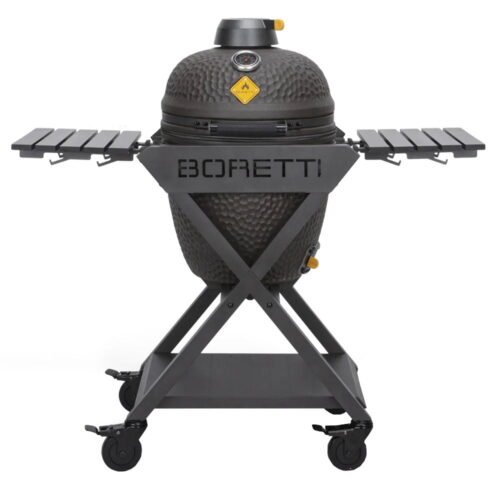 Gratar cu carbuni si termometru integrat Kamado, Boretti, Ceramica Medium, Ø 36 cm, antracit