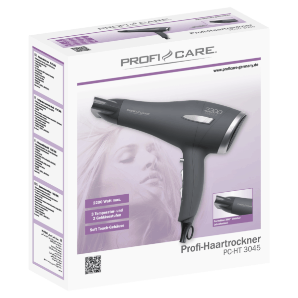 Uscator de par profesional, ProfiCare, PC-HT3045, 2200 W, antracit