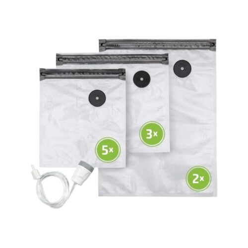 Set pungi pentru vidat Zip, Caso Germany, 3 dimensiuni, adaptor inclus