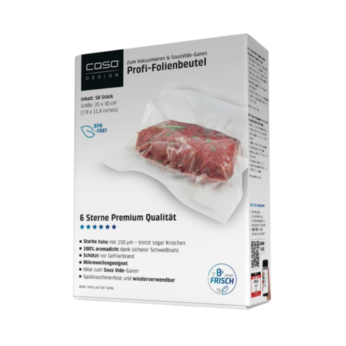 Set de 50 de pungi gofrate pentru vidat 20x30 cm, Caso Germany - 01245