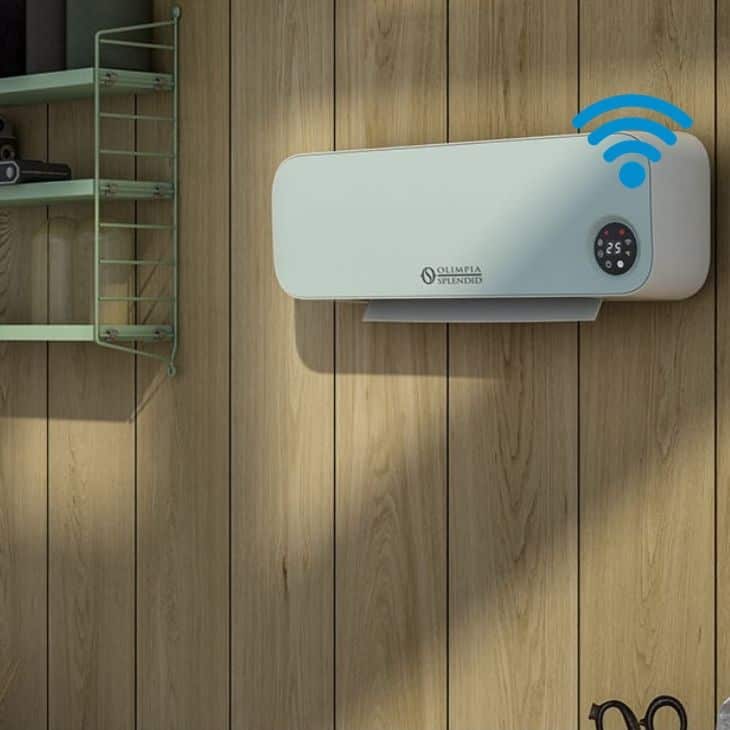 Aeroterma electrica de perete cu termostat, Olimpia Splendid, Caldo Sky B, 2000 W, bleu