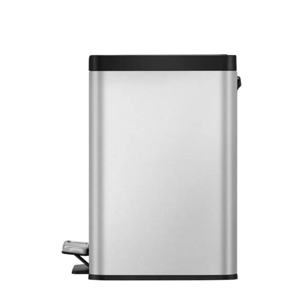Cos de gunoi cu pedala, EKO, Essential, 20+9 litri, 2 compartimente, inox