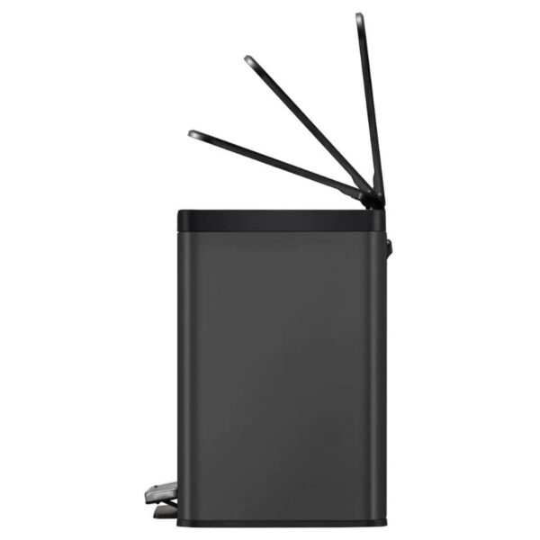 Cos de gunoi cu pedala, EKO, Essential, 15+15 litri, 2 compartimente, negru